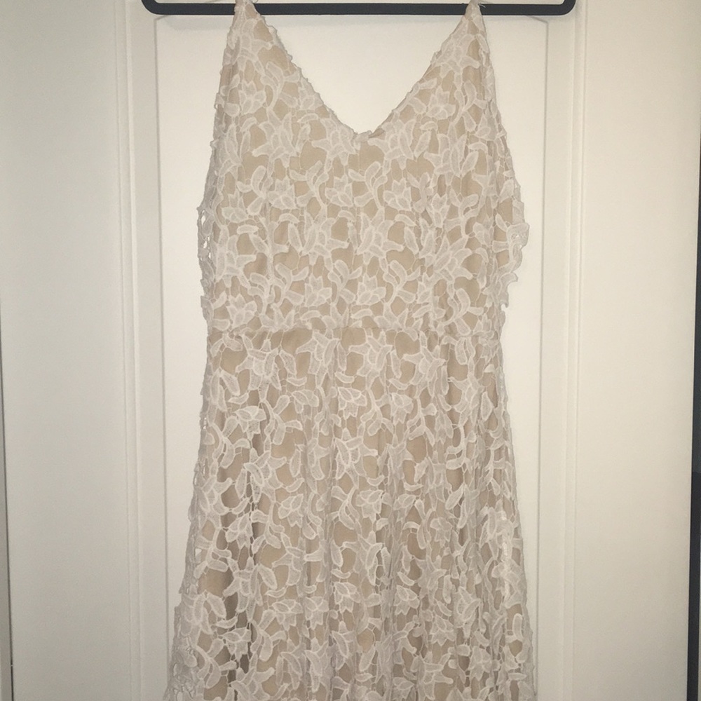 White lace, spaghetti strap dress - worn once!